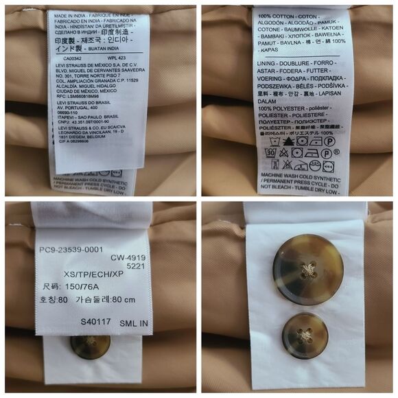 NWT|Levi's Oversized Autumn Brown Corduroy Blazer Jacket, XS - Picture 12 of 13